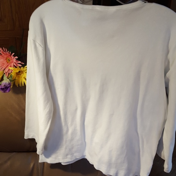 New women's Keren Hart 3/4 sleeve floral shirt L - Picture 4 of 4